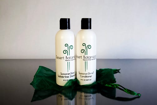 Desert Botanicals Propylene Glycoll Free Shampoo and Conditioner Set with complimentary beautiful green gift bag